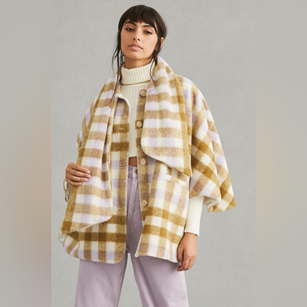 NWOT Maeve by Anthropologie cape coat 🧥